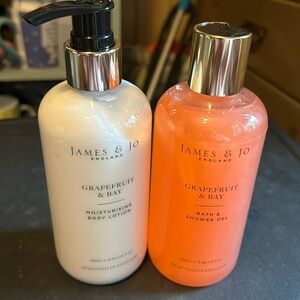 James and Jo body wash and body lotion.